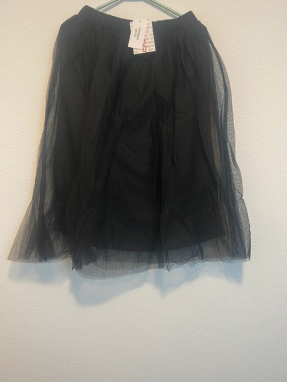 LuLaRoe Tatiana Black Tulle Overlay Full Midi Skirt Sz S NWT balletcore coquette